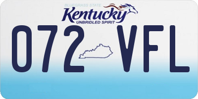 KY license plate 072VFL