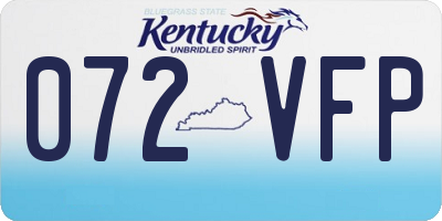 KY license plate 072VFP