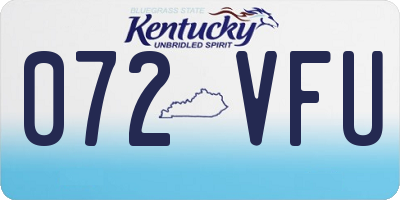 KY license plate 072VFU
