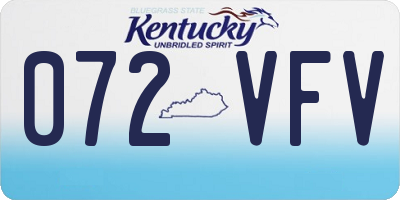 KY license plate 072VFV