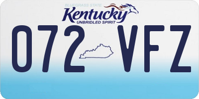 KY license plate 072VFZ
