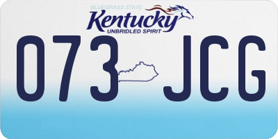 KY license plate 073JCG