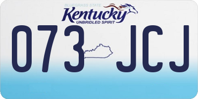 KY license plate 073JCJ