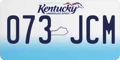 KY license plate 073JCM