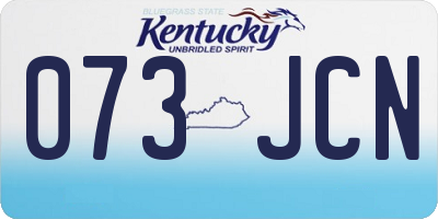 KY license plate 073JCN