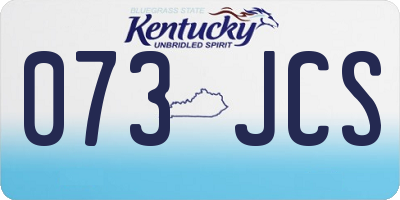 KY license plate 073JCS