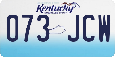 KY license plate 073JCW