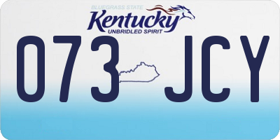 KY license plate 073JCY