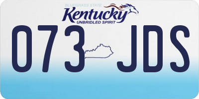 KY license plate 073JDS