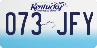 KY license plate 073JFY