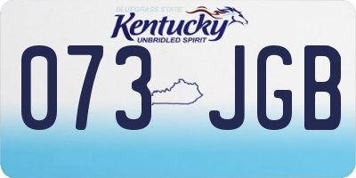 KY license plate 073JGB
