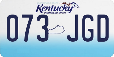 KY license plate 073JGD