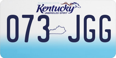 KY license plate 073JGG