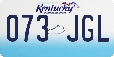 KY license plate 073JGL
