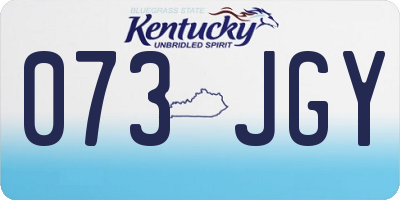 KY license plate 073JGY