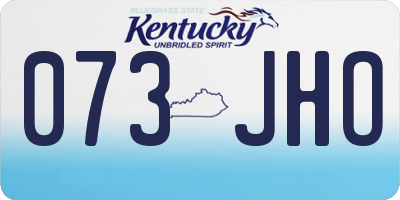 KY license plate 073JHO