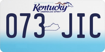 KY license plate 073JIC