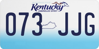 KY license plate 073JJG
