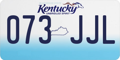 KY license plate 073JJL