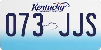 KY license plate 073JJS