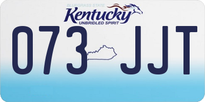KY license plate 073JJT