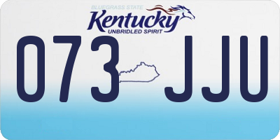 KY license plate 073JJU