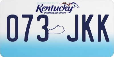 KY license plate 073JKK