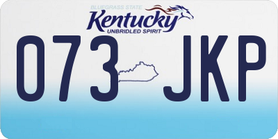 KY license plate 073JKP