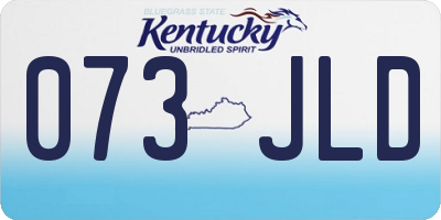 KY license plate 073JLD