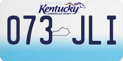 KY license plate 073JLI