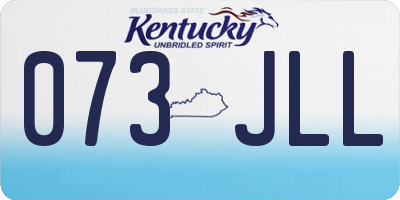 KY license plate 073JLL
