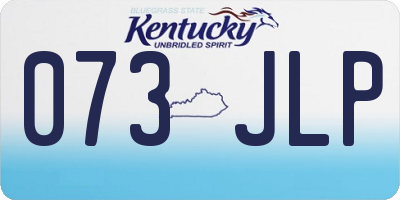 KY license plate 073JLP