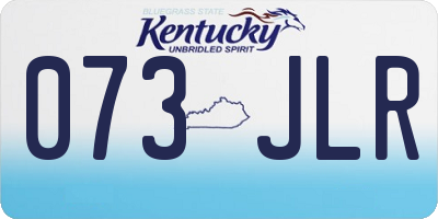 KY license plate 073JLR
