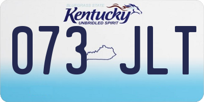 KY license plate 073JLT