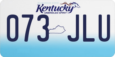 KY license plate 073JLU