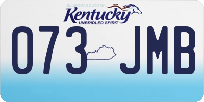 KY license plate 073JMB