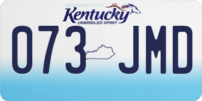 KY license plate 073JMD