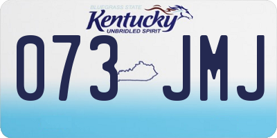 KY license plate 073JMJ
