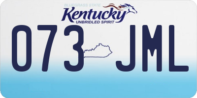 KY license plate 073JML
