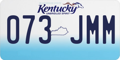 KY license plate 073JMM