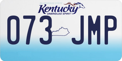 KY license plate 073JMP