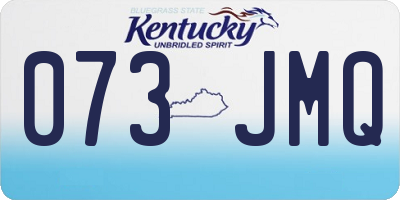 KY license plate 073JMQ