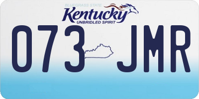 KY license plate 073JMR