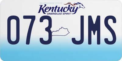 KY license plate 073JMS
