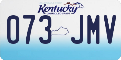 KY license plate 073JMV