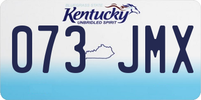 KY license plate 073JMX