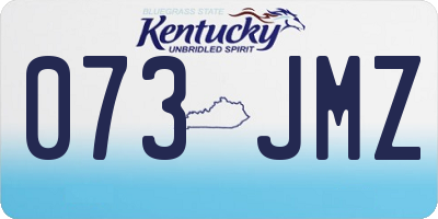 KY license plate 073JMZ