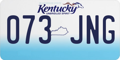 KY license plate 073JNG