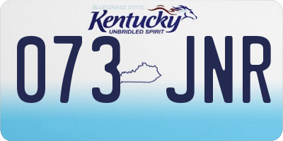 KY license plate 073JNR