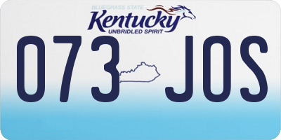 KY license plate 073JOS